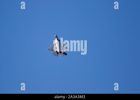 US Air Force F-35 Lightning II Performing at The Great Pacific Airshow Huntington Beach California USA. the largest airshow in the USA Stock Photo