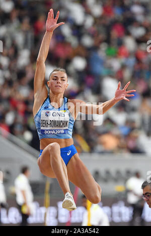 DOHA - QATAR OCT 5: Maryna Bekh-Romanchuk of Ukraine competing in the