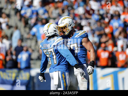 Los Angeles, California, USA. 6th Oct, 2019. Los Angeles Chargers