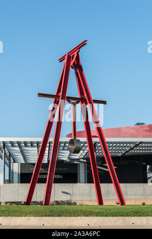 Sculpture in Annette Strauss Square outside the Shannon and Ted Skokos Pavilion at the AT&T Performing Arts Center in Dallas, Texas Stock Photo