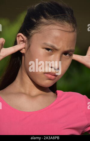 A Girl And Silence Stock Photo