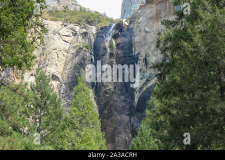 View of the falling water in Bridalveil Fall, Yosemite National Park, California, USA Stock Photo