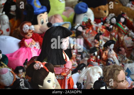 The appreciation ceremony for old dolls is held once a year in October at Meiji Jingu (Shinto Shrine) in Tokyo, Japan. Stock Photo