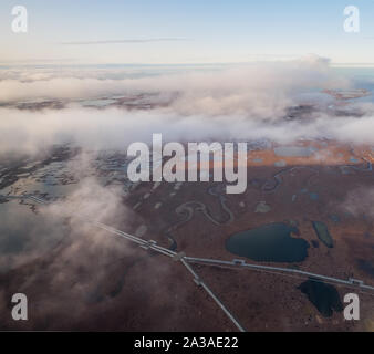 Prudhoe Bay Oil Fields, Deadhorse, Alaska. Arctic Ocean. Melting Tundra. Energy Global Warming Climate Change. BP. Conoco Phillips. North Slope Stock Photo
