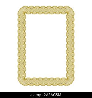 An example of a golden frame template from circles. Stock Vector