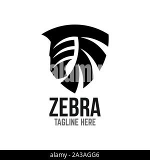 Example of modern logo zebra head Stock Vector