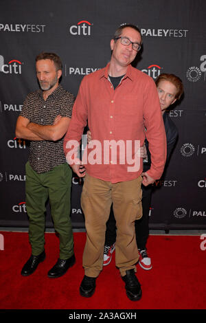 New York, United States. 05th Oct, 2019. Breckin Meyer, Matthew Senreich and Seth Green attend the Robot Chicken, PaleyFest New York 2019 at The Paley Center for Media in New York City. Credit: SOPA Images Limited/Alamy Live News Stock Photo