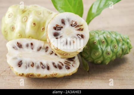 Noni or Morinda Citrifolia fruits Stock Photo