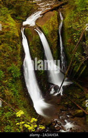 Triple Falls, Columbia River Gorge, Oregon, USA Stock Photo