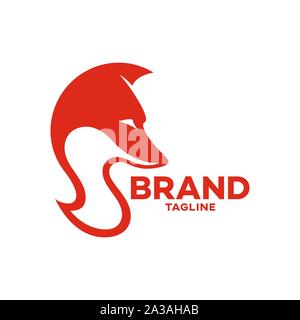 Modern fox and letter S logo Stock Vector