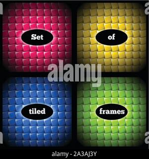 Set of quilt frames Stock Vector