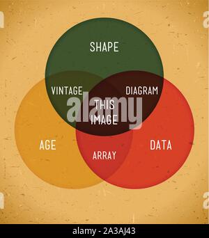 Infographics with intersecting circles Stock Vector