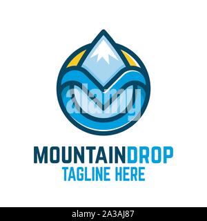 Mountain drop logo Stock Vector