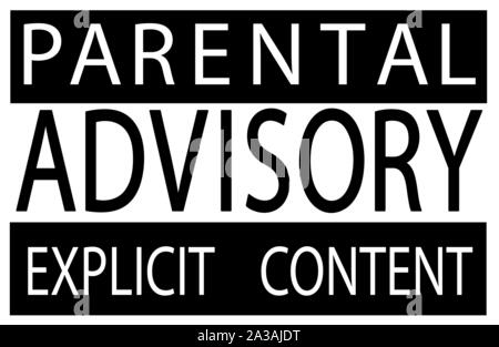 parental advisory explicit content vector sign Stock Vector