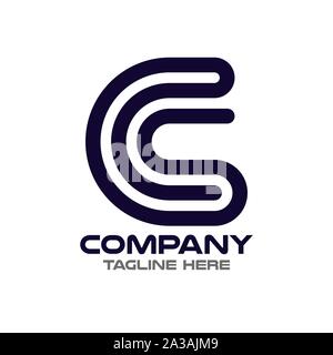 Modern letters SC and CS logo Stock Vector