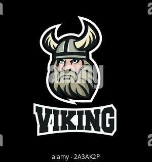 Viking mascot logo Stock Vector