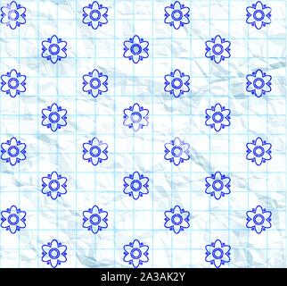 Drawn flower pattern Stock Vector