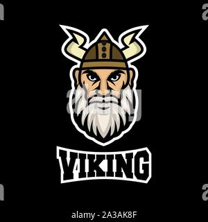 Modern mascot viking logo. Vector illustration. Stock Vector