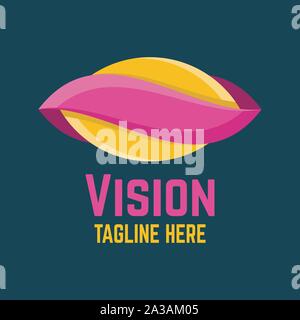 Modern vision logo Stock Vector