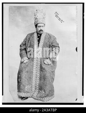 Shah of Persia, Mohammed Ali Mirzi, Dec. 19, 1907 / G. Grantham Bain News Service. Stock Photo