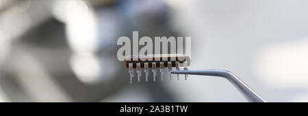 An employee of computer repair service Stock Photo