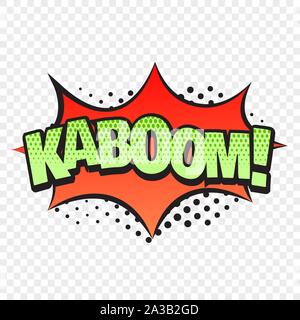 Kaboom comic style word isolated on transparent background Stock Vector
