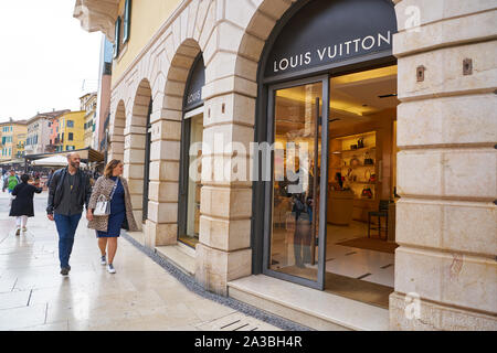 VERONA, ITALY - CIRCA MAY, 2019: entrance to Louis Vuitton store