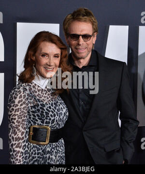 Los Angeles, California, USA. 06th Oct, 2019. Film and television producer Jerry Bruckheimer and his wife Linda Bruckheimer attend the premiere of the motion picture sci-fi thriller 'Gemini Man' at the TCL Chinese Theatre in the Hollywood section of Los Angeles on Sunday, October 6, 2019. Storyline: A retiring assassin, Henry Brogan, finds himself pursued by a mysterious killer that can predict his every move. Discovering that he's being hunted by a younger clone of himself, Henry needs to find out why he's being targeted and who the creator is. Credit: UPI/Alamy Live News Stock Photo