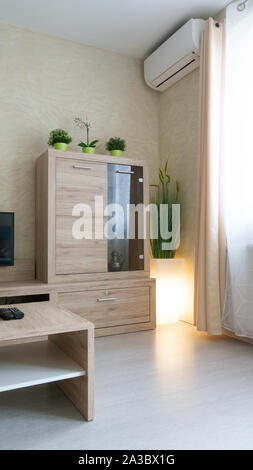 Cozy lanterns in a vase, decorating a room. Stock Photo