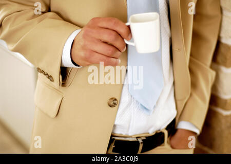 man drinking coffee Stock Photo