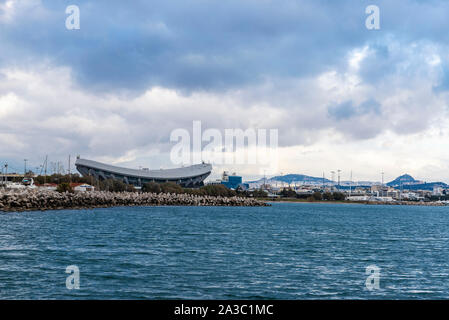 View of the Peace and Friendship Stadium of Piraeus in Athens, Greece Stock Photo