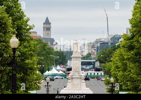 Washington DC, USA - June 9, 2019: View of The Peace Monument, also known as the Naval Monument or Civil War Sailors Monument near the Capitol in Wash Stock Photo