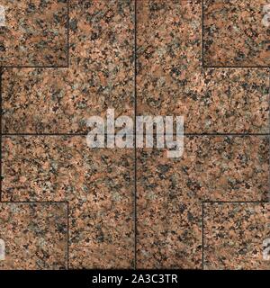 Red Marble or Granite. Seamless Tileable Texture with Geometric Pattern. Stock Photo