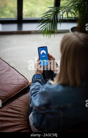 Using VPN is easy on every device Stock Photo