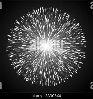 Rectangular Burst Rays Light rays. Comic book black and white radial lines background ...