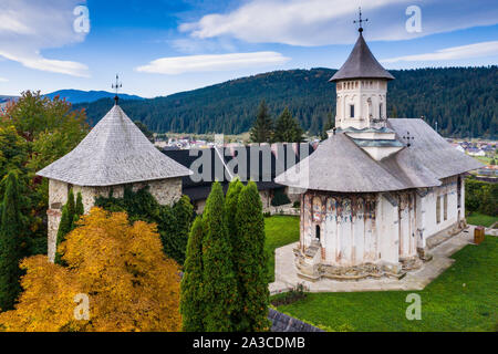 The Moldovita Monastery, Romania. One of Romanian Orthodox monasteries in southern Bucovina. Stock Photo