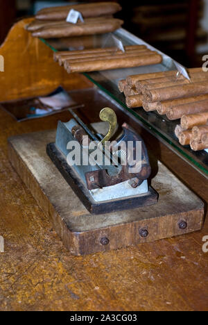 Vintage Cigar Making Tool in Smoke Shop Havana Cuba Stock Photo