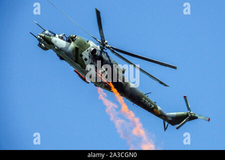Helicopter MIL MI-24 Hind Czech Army Stock Photo