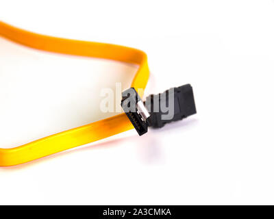 serial ata cable isolated on white background Stock Photo