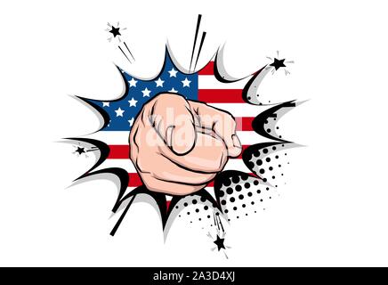 Vintage poster Uncle sam show hand ask vote 2020 Stock Vector