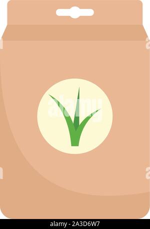 Seed plant package icon. Flat illustration of seed plant package vector icon for web design Stock Vector