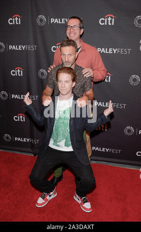 New York, United States. 05th Oct, 2019. Seth Green, Breckin Meyer and Matthew Senreich attend screening and discussion of Robot Chicken during PaleyFest 2019 at The Paley Center for Media (Photo by Lev Radin/Pacific Press) Credit: Pacific Press Agency/Alamy Live News Stock Photo