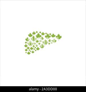 vector liver icon flat logo,human disease health design,liver anatomy medical health. Stock Vector