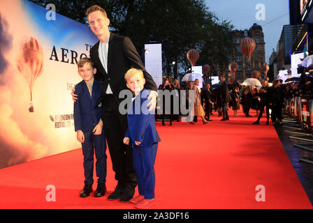 Tom Harper attending the UK Premiere of The Aeronauts as part of the BFI London Film Festival 2019 held at the Odeon Luxe, Leicester Square in London. Stock Photo