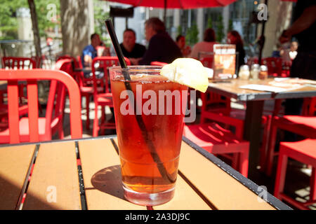 cold drink iced tea in a restaurant chicago illinois united states of america Stock Photo