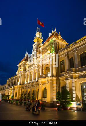 he People's Committee building in Ho Chi Minh city Vietnam Stock Photo