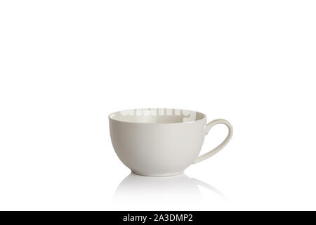 White coffee or tea cup isolated on white background Stock Photo