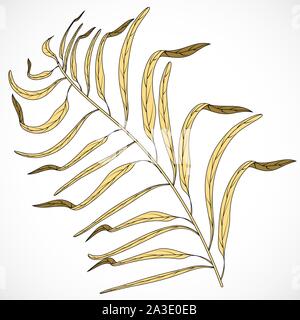 Floral design element. Foliage leaves background pattern. Vector set tropical leaves. Isolated illustration vector. Summer tropical leaf. Watercolor Stock Vector