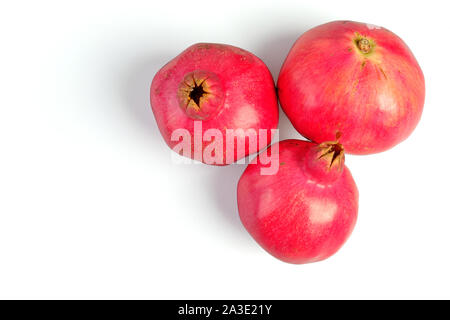 Fruit pomegranates isolated on white background ready to use in designs Stock Photo