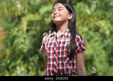 A Wondering Diverse Child Stock Photo